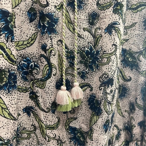 Jessica Simpson Pink Blue Floral Peasant Blouse - Picture 7 of 7